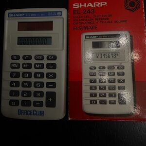Sharp EL-243 Solar Calculator - White